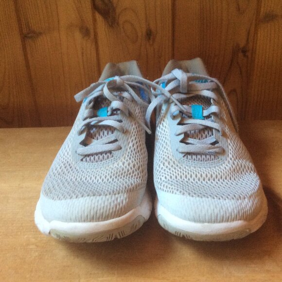 Nike Flex Experience RN 6 Grey/Light Blue Breathable Athletic Sneaker Size 8.5 - Picture 2 of 7